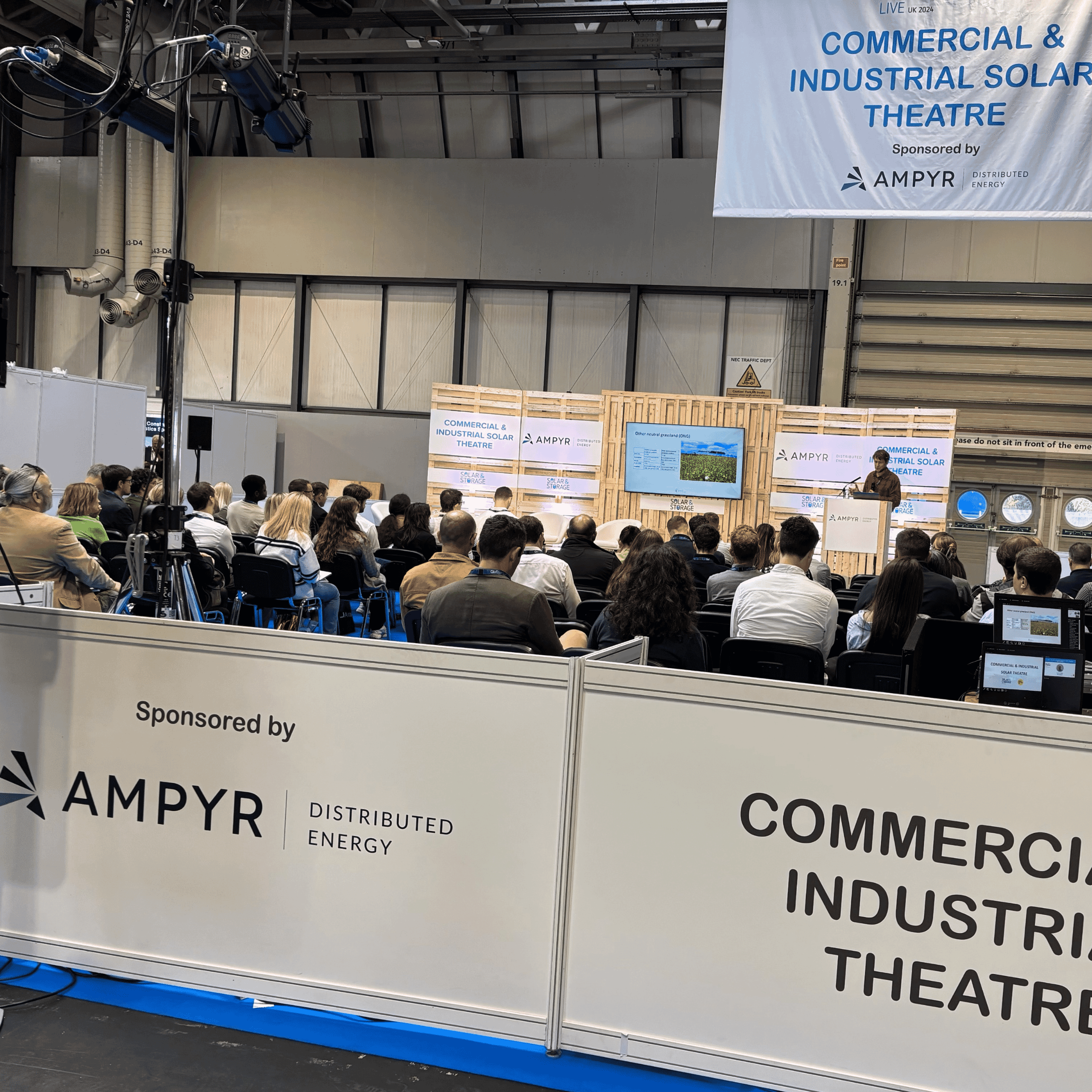 Speaker on stage at the ADE sponsored Commercial & Industrial theatre