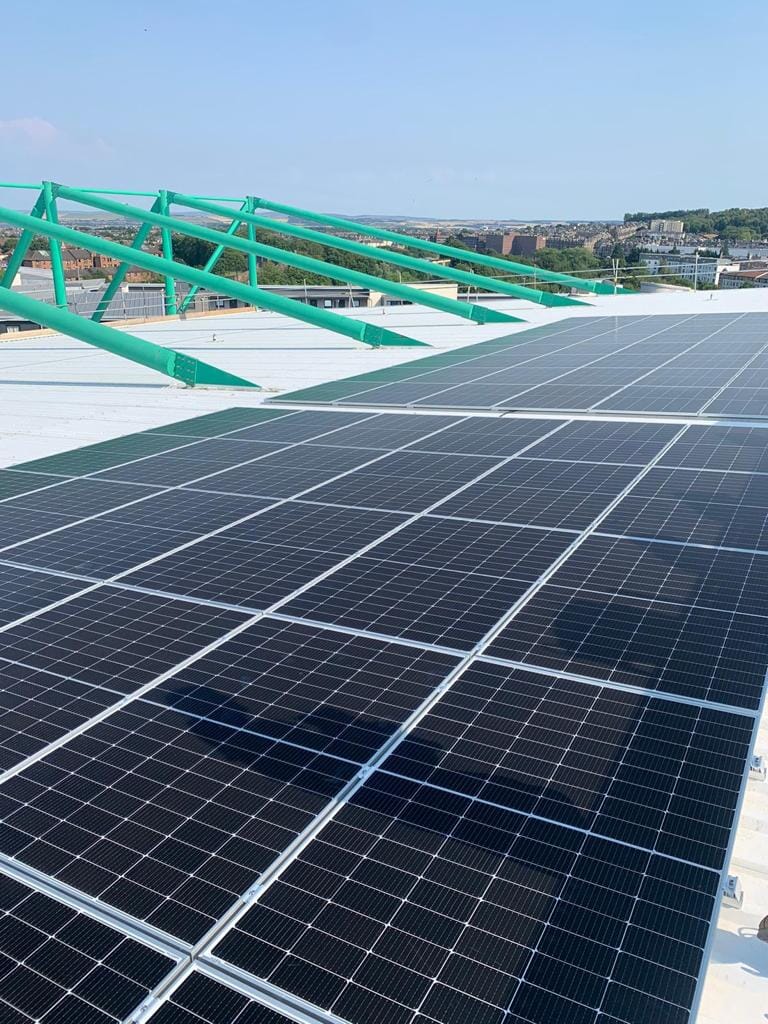 Solar panels installed by AMPYR Distributed Energy