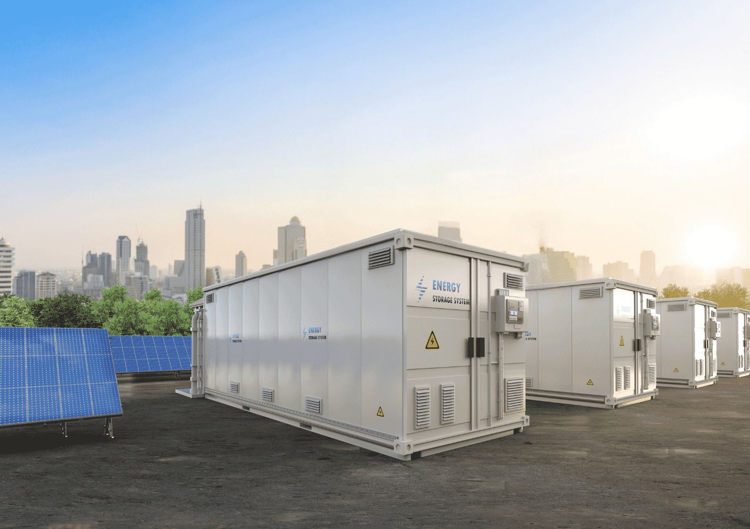 Battery at a commercial site, coupled with solar