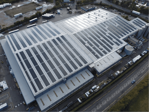 Floplast-Solaranlage auf dem Dach