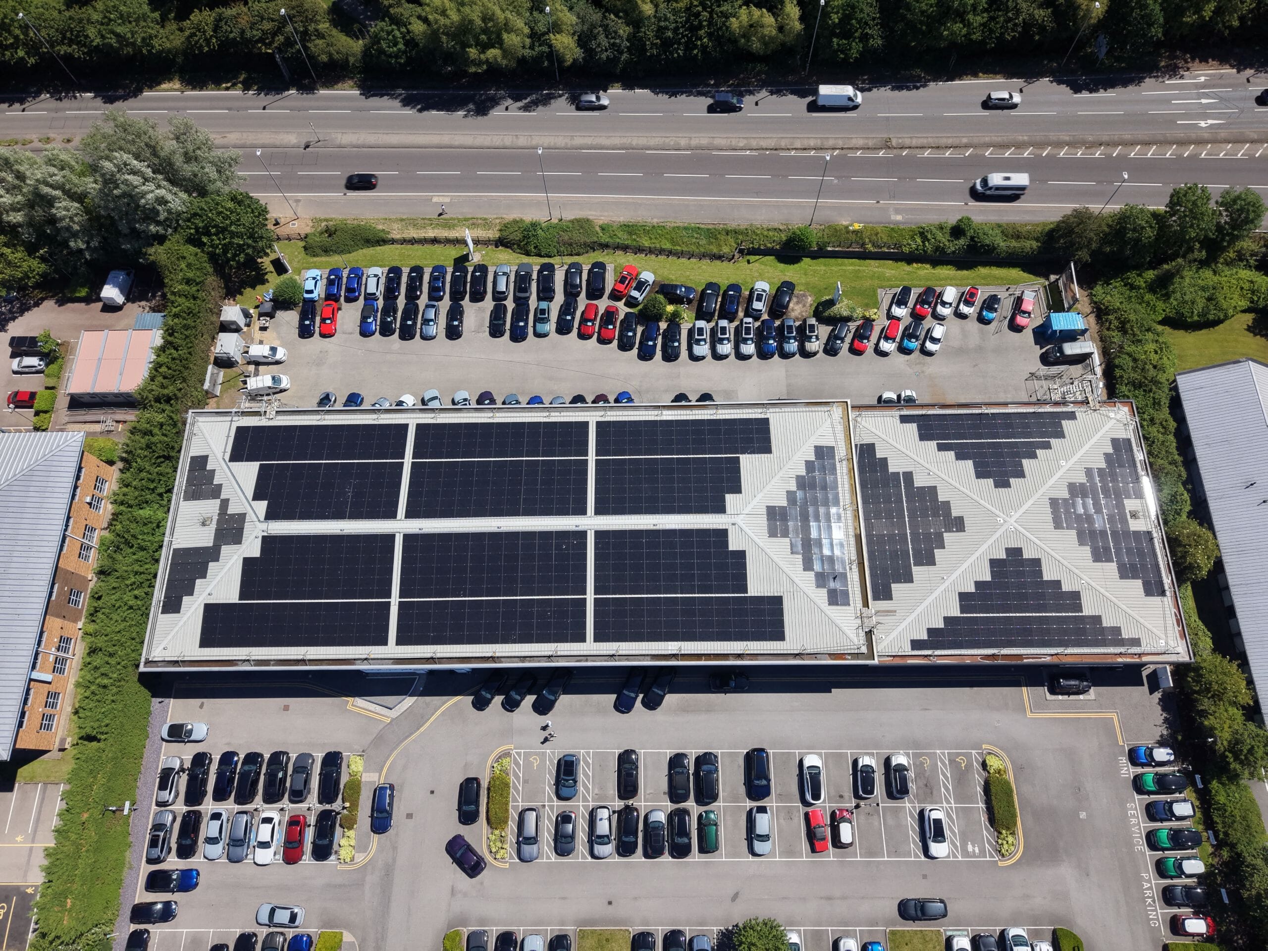 Rooftop solar array delivered by ADE.